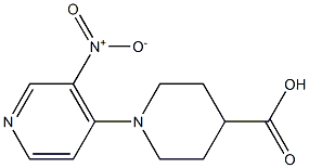 1-(3-nitropyridin-4-yl)piperidine-4-carboxylic acid Struktur