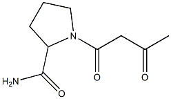 1-(3-oxobutanoyl)pyrrolidine-2-carboxamide Struktur