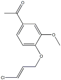 1-(4-{[(2E)-3-chloroprop-2-enyl]oxy}-3-methoxyphenyl)ethanone Struktur