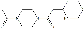 1-(4-acetylpiperazin-1-yl)-2-(piperidin-2-yl)ethan-1-one Struktur