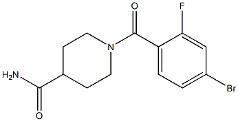 1-(4-bromo-2-fluorobenzoyl)piperidine-4-carboxamide Struktur