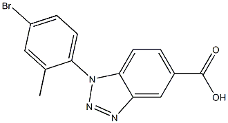 1-(4-bromo-2-methylphenyl)-1H-1,2,3-benzotriazole-5-carboxylic acid Struktur