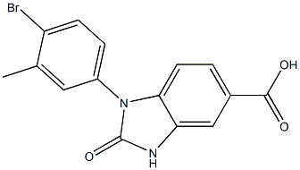 1-(4-bromo-3-methylphenyl)-2-oxo-2,3-dihydro-1H-1,3-benzodiazole-5-carboxylic acid Struktur