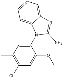 1-(4-chloro-2-methoxy-5-methylphenyl)-1H-1,3-benzodiazol-2-amine Struktur