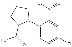 1-(4-chloro-2-nitrophenyl)pyrrolidine-2-carboxylic acid Struktur