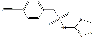 1-(4-cyanophenyl)-N-(1,3,4-thiadiazol-2-yl)methanesulfonamide Struktur