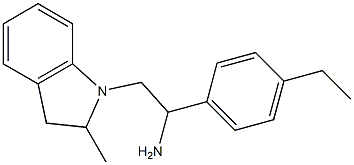 1-(4-ethylphenyl)-2-(2-methyl-2,3-dihydro-1H-indol-1-yl)ethan-1-amine Struktur