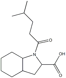 1-(4-methylpentanoyl)-octahydro-1H-indole-2-carboxylic acid Struktur