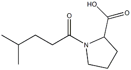 1-(4-methylpentanoyl)pyrrolidine-2-carboxylic acid Struktur