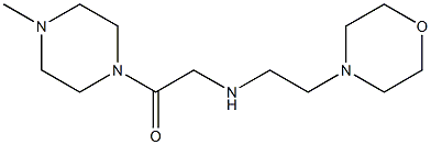 1-(4-methylpiperazin-1-yl)-2-{[2-(morpholin-4-yl)ethyl]amino}ethan-1-one Struktur