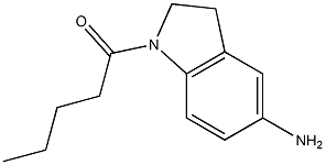 1-(5-amino-2,3-dihydro-1H-indol-1-yl)pentan-1-one Struktur