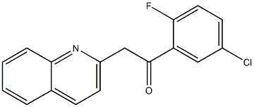 1-(5-chloro-2-fluorophenyl)-2-(quinolin-2-yl)ethan-1-one Struktur