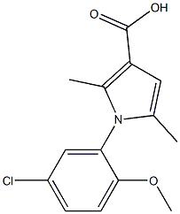 1-(5-chloro-2-methoxyphenyl)-2,5-dimethyl-1H-pyrrole-3-carboxylic acid Struktur