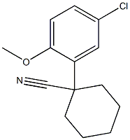 1-(5-chloro-2-methoxyphenyl)cyclohexane-1-carbonitrile Struktur