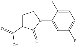 1-(5-fluoro-2-methylphenyl)-2-oxopyrrolidine-3-carboxylic acid Struktur