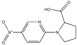 1-(5-nitropyridin-2-yl)pyrrolidine-2-carboxylic acid Struktur