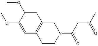 1-(6,7-dimethoxy-1,2,3,4-tetrahydroisoquinolin-2-yl)butane-1,3-dione Struktur