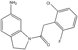 1-(6-amino-2,3-dihydro-1H-indol-1-yl)-2-(2-chloro-6-fluorophenyl)ethan-1-one Struktur