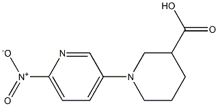 1-(6-nitropyridin-3-yl)piperidine-3-carboxylic acid Struktur