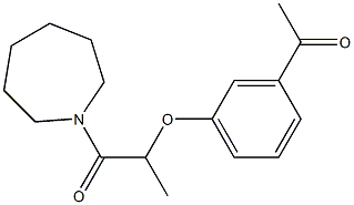 1-(azepan-1-yl)-2-(3-acetylphenoxy)propan-1-one Struktur