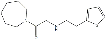 1-(azepan-1-yl)-2-{[2-(thiophen-2-yl)ethyl]amino}ethan-1-one Struktur