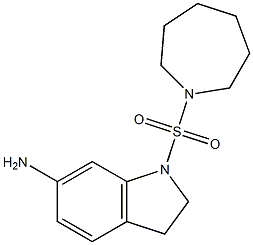 1-(azepane-1-sulfonyl)-2,3-dihydro-1H-indol-6-amine Struktur