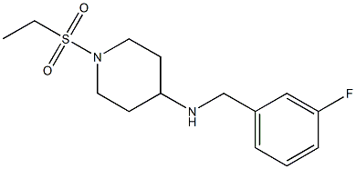 1-(ethanesulfonyl)-N-[(3-fluorophenyl)methyl]piperidin-4-amine Struktur