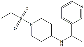 1-(ethanesulfonyl)-N-[1-(pyridin-3-yl)ethyl]piperidin-4-amine Struktur