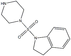 1-(piperazine-1-sulfonyl)-2,3-dihydro-1H-indole Struktur