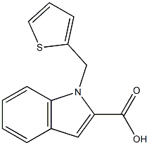 1-(thiophen-2-ylmethyl)-1H-indole-2-carboxylic acid Struktur