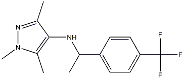 1,3,5-trimethyl-N-{1-[4-(trifluoromethyl)phenyl]ethyl}-1H-pyrazol-4-amine Struktur