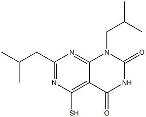 1,7-diisobutyl-5-mercaptopyrimido[4,5-d]pyrimidine-2,4(1H,3H)-dione Struktur