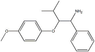 1-[(1-amino-3-methyl-1-phenylbutan-2-yl)oxy]-4-methoxybenzene Struktur