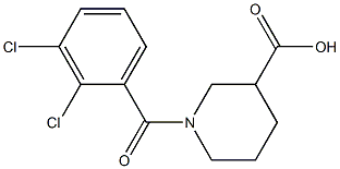 1-[(2,3-dichlorophenyl)carbonyl]piperidine-3-carboxylic acid Struktur