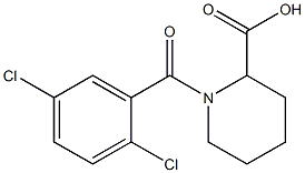 1-[(2,5-dichlorophenyl)carbonyl]piperidine-2-carboxylic acid Struktur