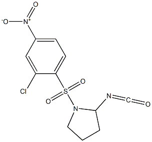 1-[(2-chloro-4-nitrobenzene)sulfonyl]-2-isocyanatopyrrolidine Struktur