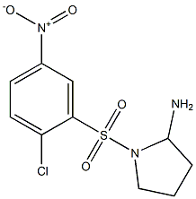 1-[(2-chloro-5-nitrobenzene)sulfonyl]pyrrolidin-2-amine Struktur