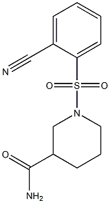 1-[(2-cyanophenyl)sulfonyl]piperidine-3-carboxamide Struktur