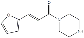 1-[(2E)-3-(2-furyl)prop-2-enoyl]piperazine Struktur