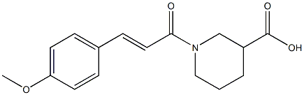 1-[(2E)-3-(4-methoxyphenyl)prop-2-enoyl]piperidine-3-carboxylic acid Struktur