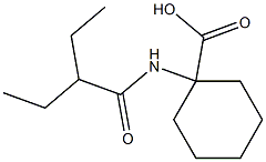 1-[(2-ethylbutanoyl)amino]cyclohexanecarboxylic acid Struktur