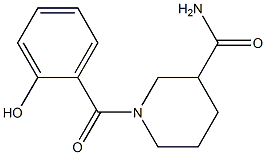 1-[(2-hydroxyphenyl)carbonyl]piperidine-3-carboxamide Struktur