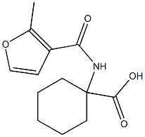 1-[(2-methyl-3-furoyl)amino]cyclohexanecarboxylic acid Struktur