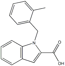 1-[(2-methylphenyl)methyl]-1H-indole-2-carboxylic acid Struktur