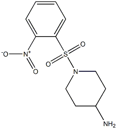 1-[(2-nitrobenzene)sulfonyl]piperidin-4-amine Struktur