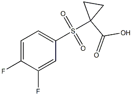 1-[(3,4-difluorophenyl)sulfonyl]cyclopropanecarboxylic acid Struktur