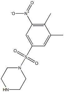 1-[(3,4-dimethyl-5-nitrobenzene)sulfonyl]piperazine Struktur