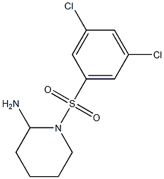 1-[(3,5-dichlorobenzene)sulfonyl]piperidin-2-amine Struktur