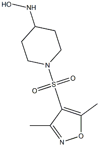 1-[(3,5-dimethyl-1,2-oxazole-4-)sulfonyl]piperidine-4-hydroxylamine Struktur