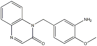 1-[(3-amino-4-methoxyphenyl)methyl]-1,2-dihydroquinoxalin-2-one Struktur